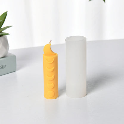 Triangle Silicone Candle Mold Moon Star Pattern DIY Pillar Making