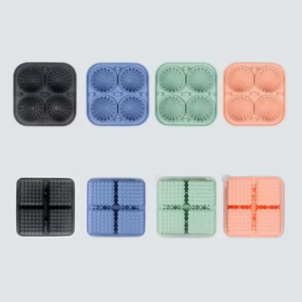 Silicone Ice Sphere Mold Tray with Lid - 6 Large Whisky Balls