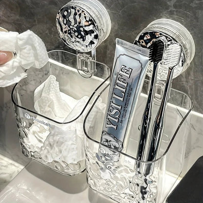 Suction Cup Corner Bathroom Shelf - Wall Mount Shower Organizer