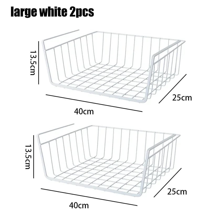 Iron Perforated Hanging Storage Basket Multi-Function Kitchen Bath