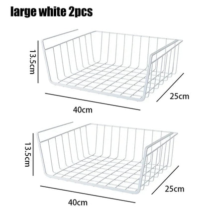 Iron Perforated Hanging Storage Basket Multi-Function Kitchen Bath