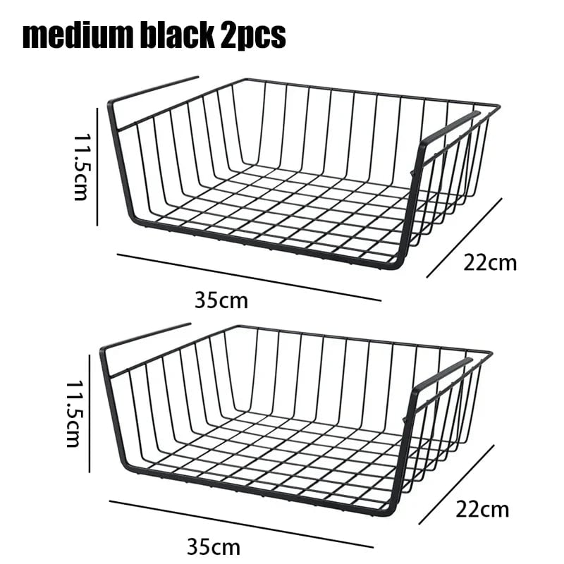 Iron Perforated Hanging Storage Basket Multi-Function Kitchen Bath