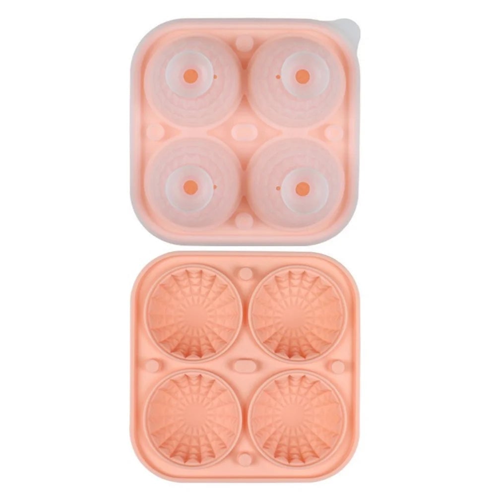 Silicone Ice Sphere Mold Tray with Lid - 6 Large Whisky Balls