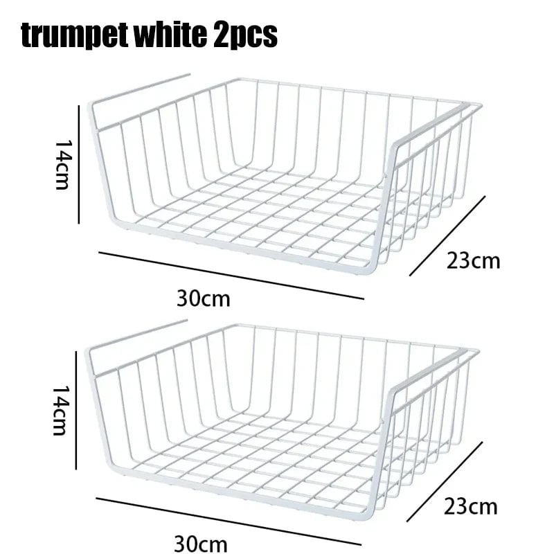 Iron Perforated Hanging Storage Basket Multi-Function Kitchen Bath