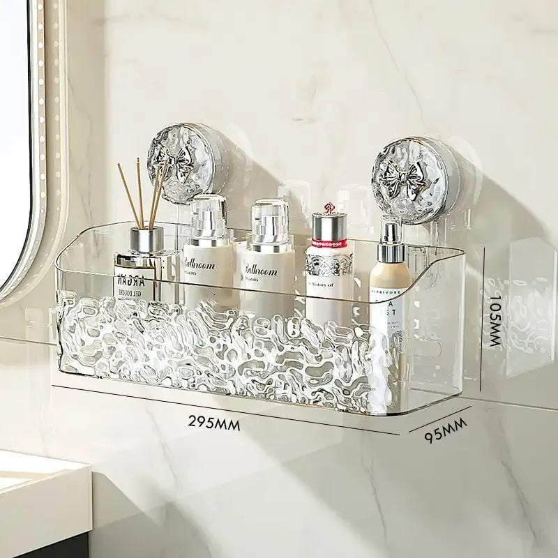 Suction Cup Corner Bathroom Shelf - Wall Mount Shower Organizer