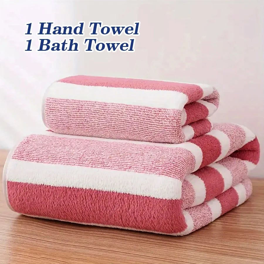 Ultra Soft Microfiber Bath Towel Set - Quick Dry & Super Absorbent