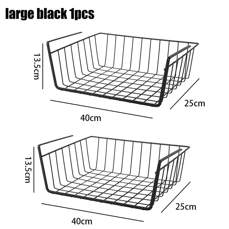 Iron Perforated Hanging Storage Basket Multi-Function Kitchen Bath
