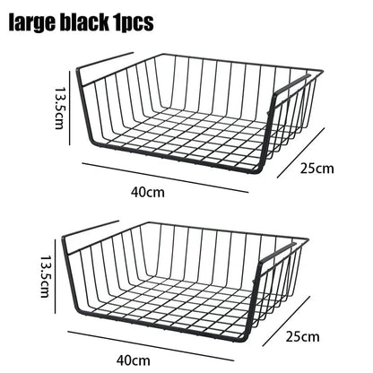 Iron Perforated Hanging Storage Basket Multi-Function Kitchen Bath