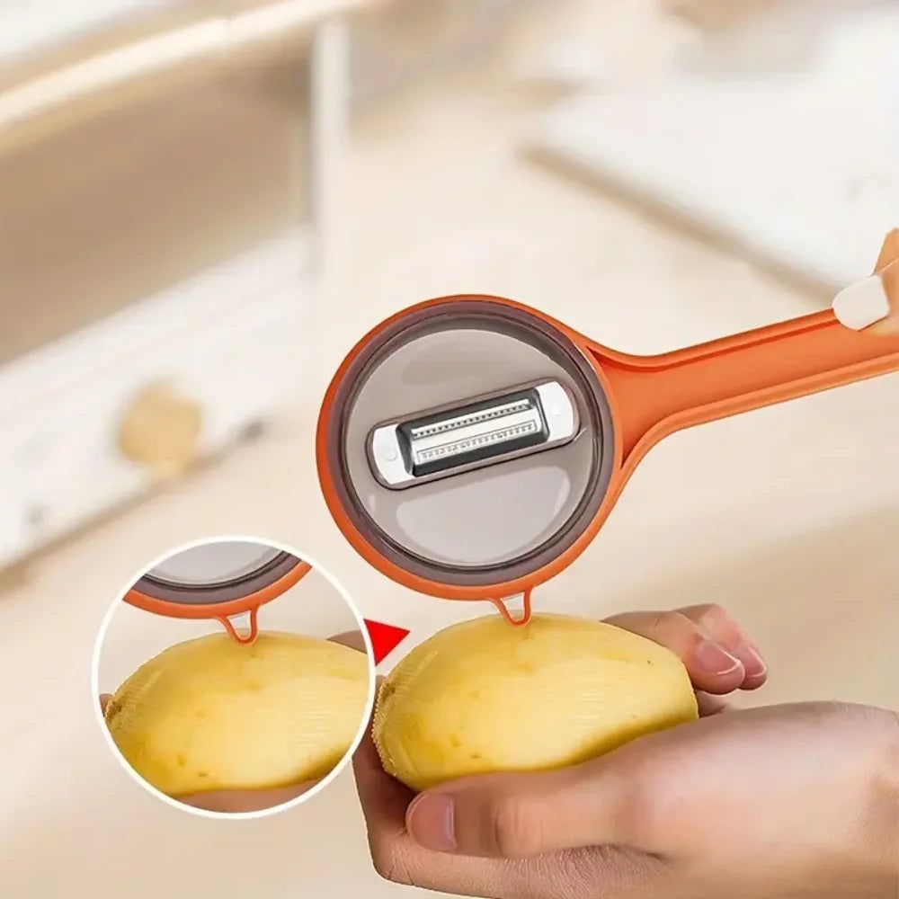 Stainless Steel Vegetable Peeler with Storage Box Kitchen Tool