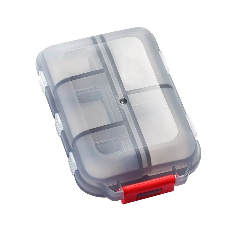 Double Layer 10 Cell Portable Pill Box Transparent Medicine Storage