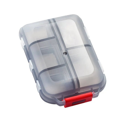 Double Layer 10 Cell Portable Pill Box Transparent Medicine Storage