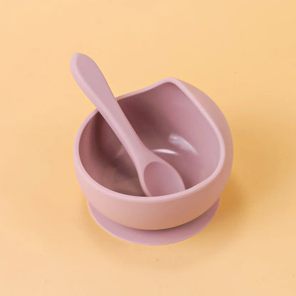 2PC Silicone Sucker Bowl Set - Baby Self-Feeding Training Bowls