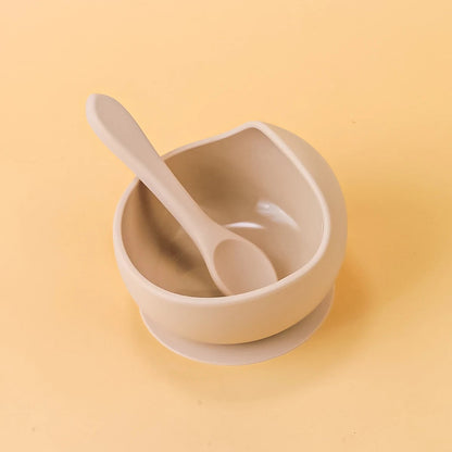 2PC Silicone Sucker Bowl Set - Baby Self-Feeding Training Bowls