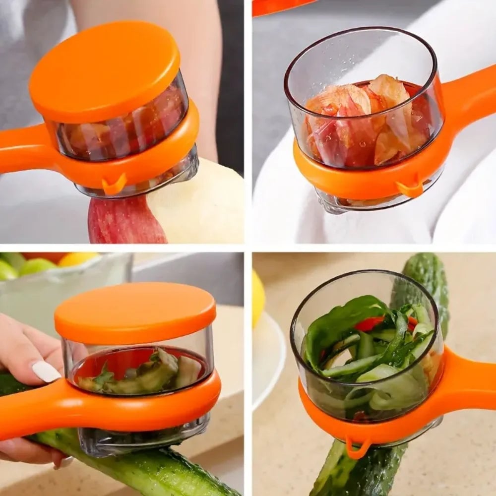 Stainless Steel Vegetable Peeler with Storage Box Kitchen Tool