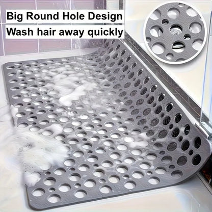 Anti-Slip Shower Mat with Drainage Holes & Massage Points - PVC