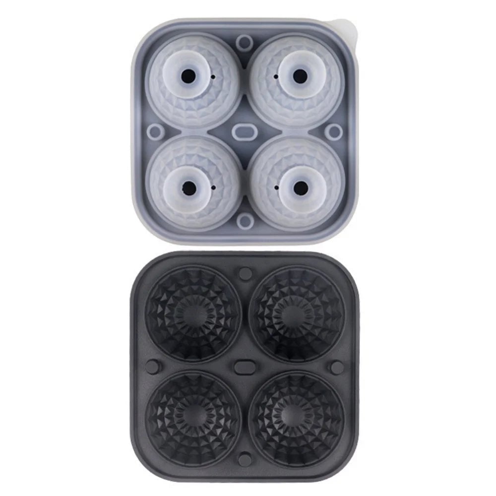 Silicone Ice Sphere Mold Tray with Lid - 6 Large Whisky Balls