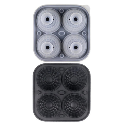 Silicone Ice Sphere Mold Tray with Lid - 6 Large Whisky Balls