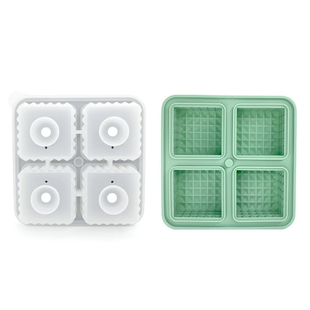 Silicone Ice Sphere Mold Tray with Lid - 6 Large Whisky Balls