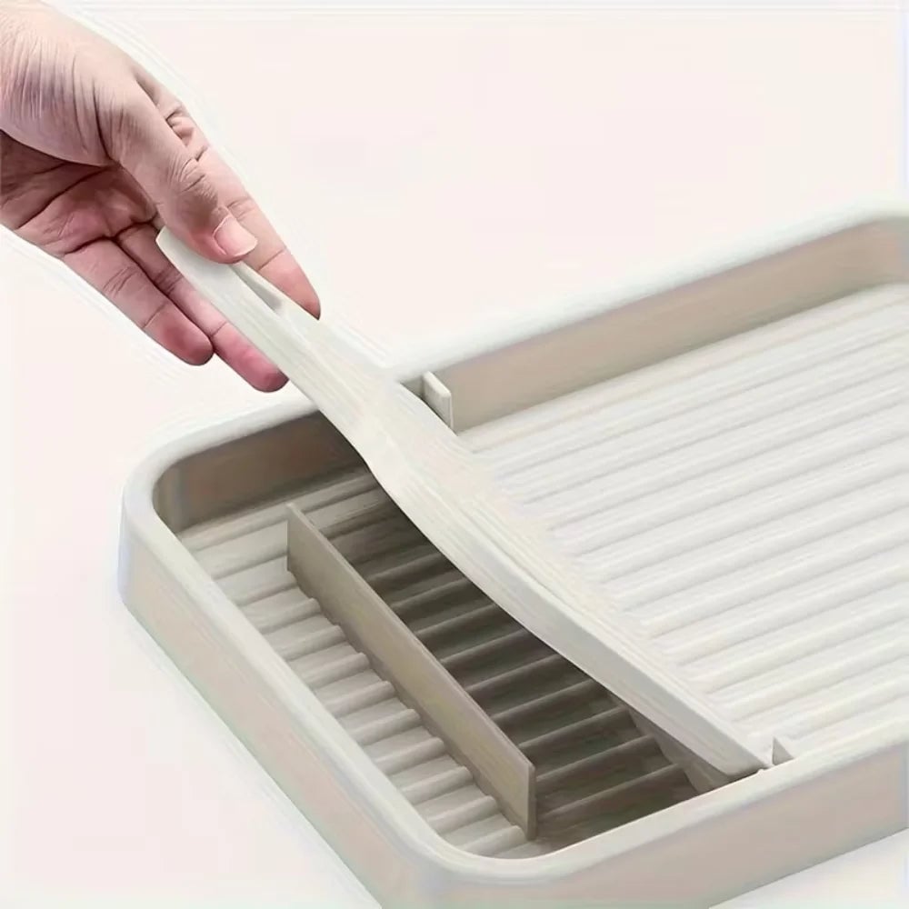 Silicone Kitchen Counter Spoon Rack & Pot Lid Organizer