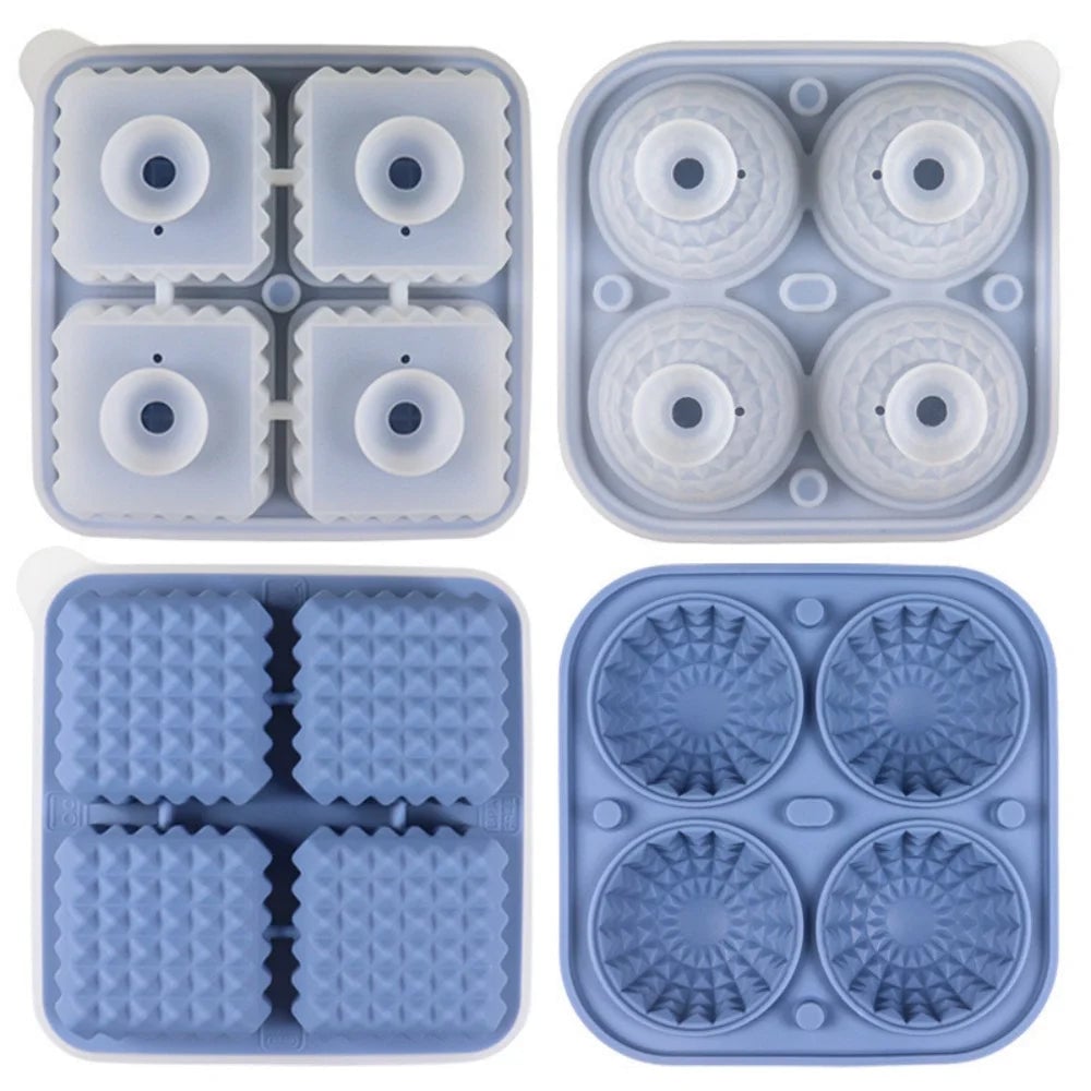 Silicone Ice Sphere Mold Tray with Lid - 6 Large Whisky Balls