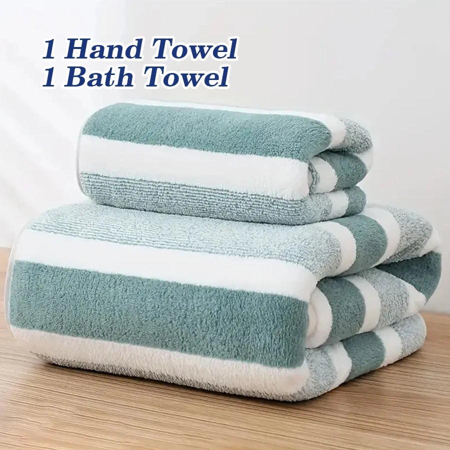 Ultra Soft Microfiber Bath Towel Set - Quick Dry & Super Absorbent