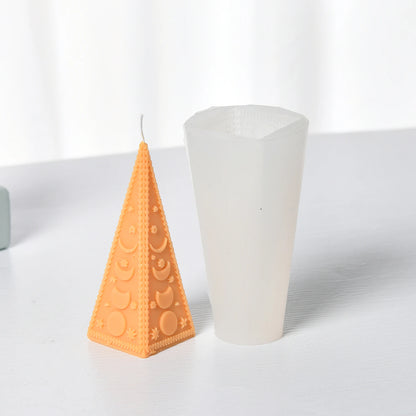 Triangle Silicone Candle Mold Moon Star Pattern DIY Pillar Making