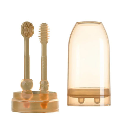 3-In-1 Silicone Baby Toothbrush BPA Free Infant Tongue Cleaner