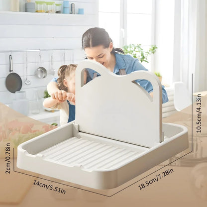 Silicone Kitchen Counter Spoon Rack & Pot Lid Organizer