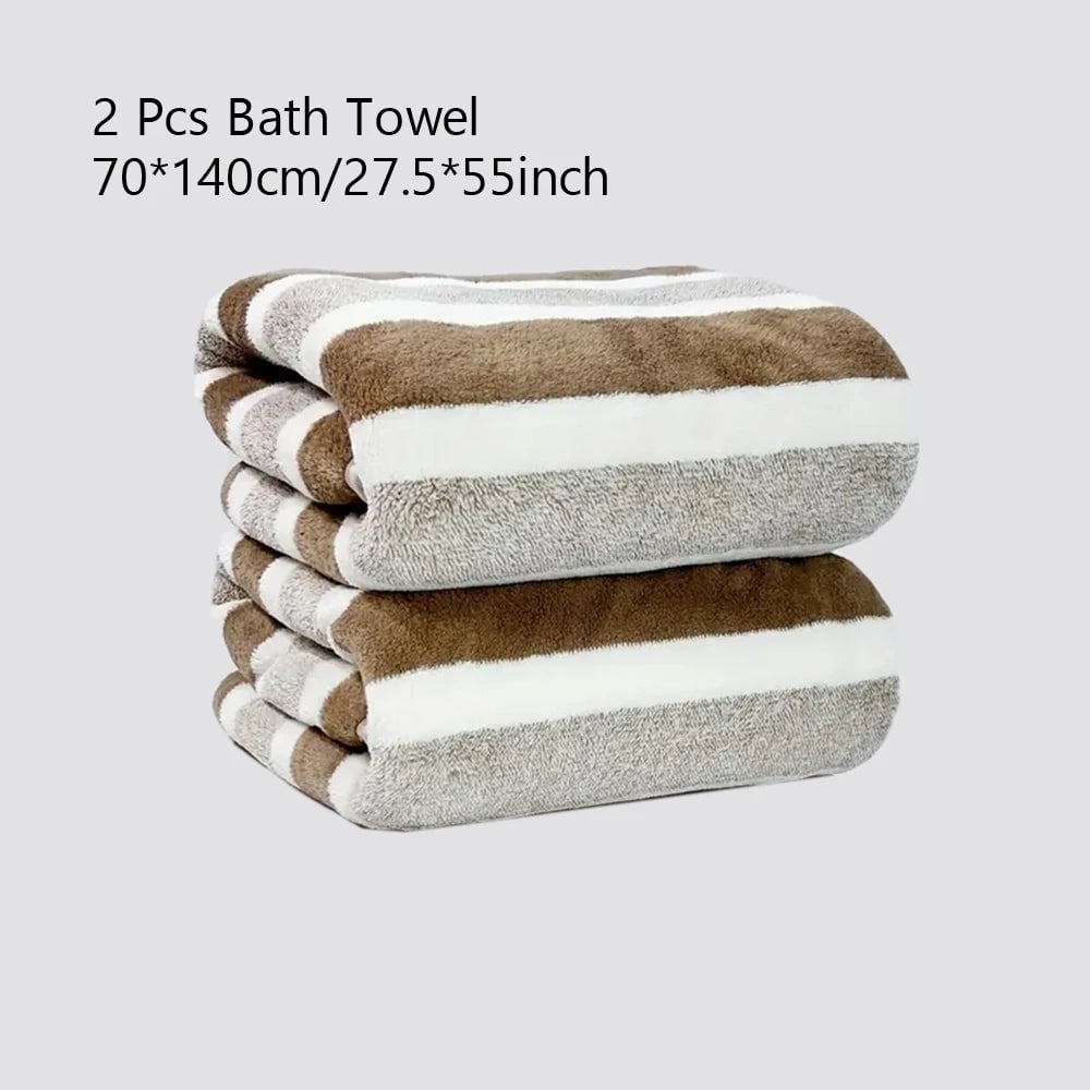 Soft Absorbent Bath Towel Set 2/4/6 Pcs Quick-Drying Towels