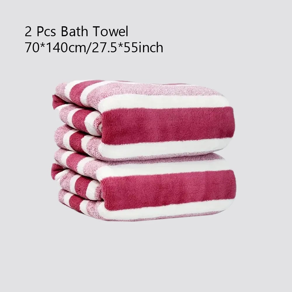 Soft Absorbent Bath Towel Set 2/4/6 Pcs Quick-Drying Towels