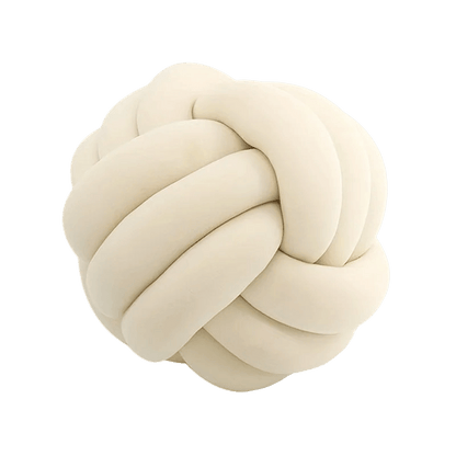 Art Deco Striped Knot Pillow 9x9" - Handmade Polyester Cotton