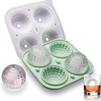 Silicone Ice Sphere Mold Tray with Lid - 6 Large Whisky Balls