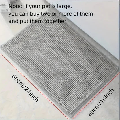 Microfiber Dog Door Mat - Quick Dry Non-Slip Muddy Paws Absorber