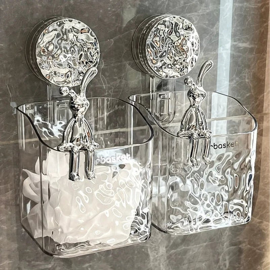 Suction Cup Corner Bathroom Shelf - Wall Mount Shower Organizer