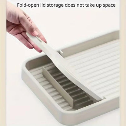 Silicone Kitchen Counter Spoon Rack & Pot Lid Organizer