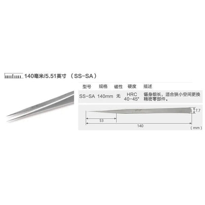 VETUS 6A-SA Stainless Steel Precision Tweezers 3D 6D Volume Lash