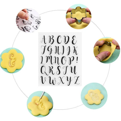 Alphabet Letter Stamps Set - Fondant Embossing Cookie Decorating Tools