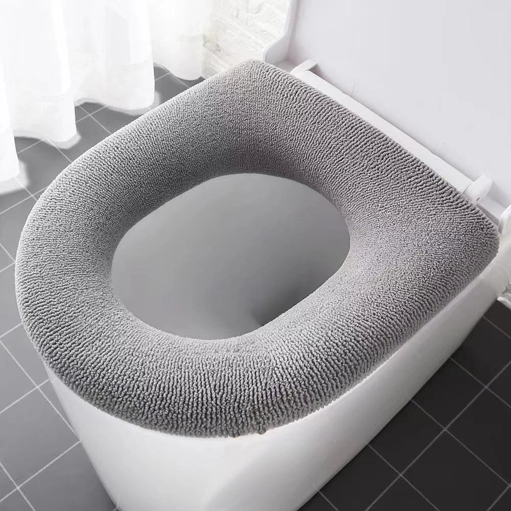 Soft Warm Pumpkin Pattern Toilet Seat Cover Cushion Universal Fit