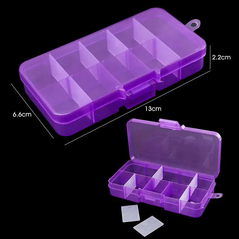 Adjustable Plastic Storage Organizer Box 10/15 Grid Jewelry Beads
