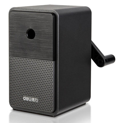 DELI Hand Crank Pencil Sharpener - Adjustable Table Mount Machine