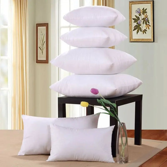 White Cotton Cushion Inner Filling - Soft Pillow Insert Core