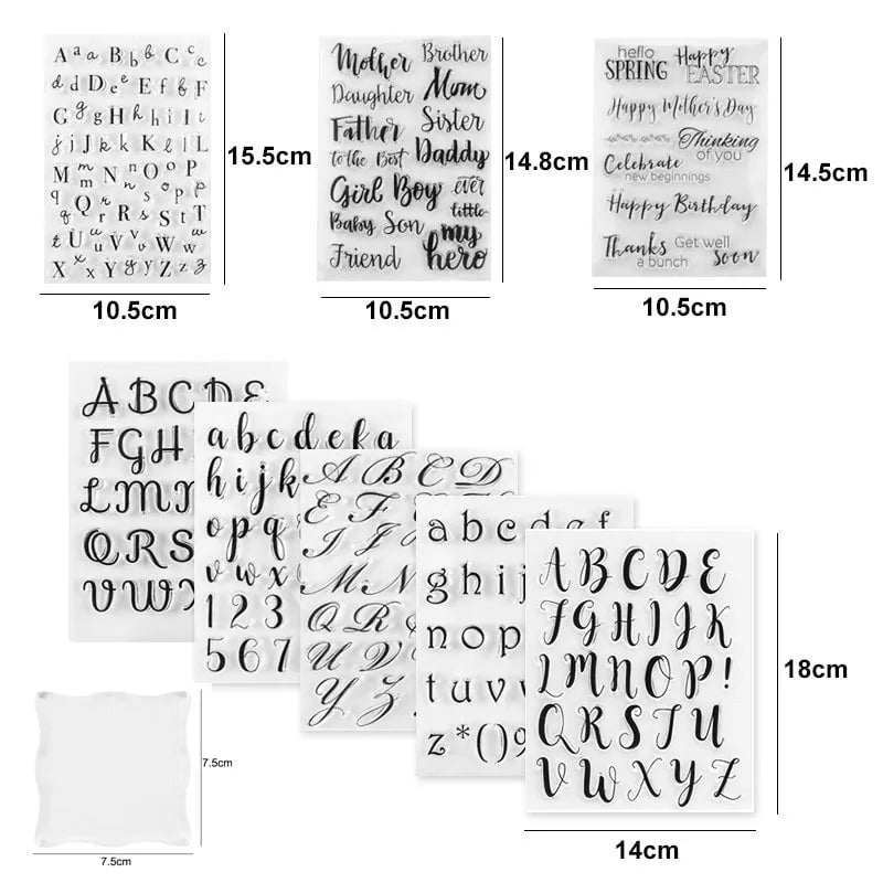Alphabet Letter Stamps Set - Fondant Embossing Cookie Decorating Tools