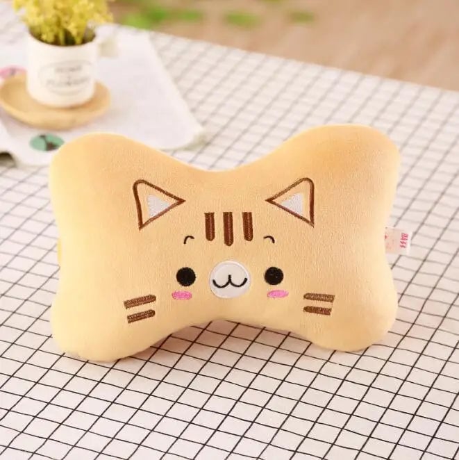 Cartoon Animal Car Neck Pillow - Travel Headrest Support Cushion