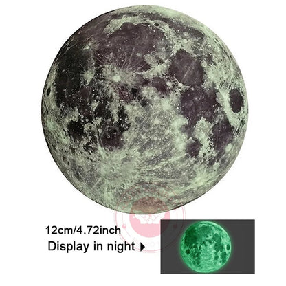 Glow in Dark 3D Moon Stars Wall Stickers - Kids Room Decor Decals