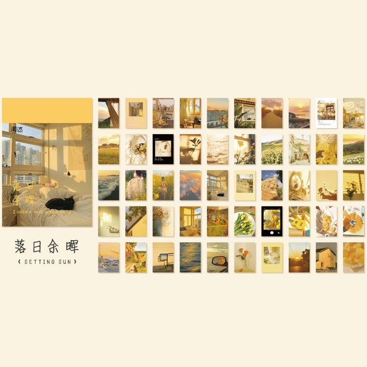 Natural Scenery Art Stickers Book - 50 Sheets Aesthetic Landscape