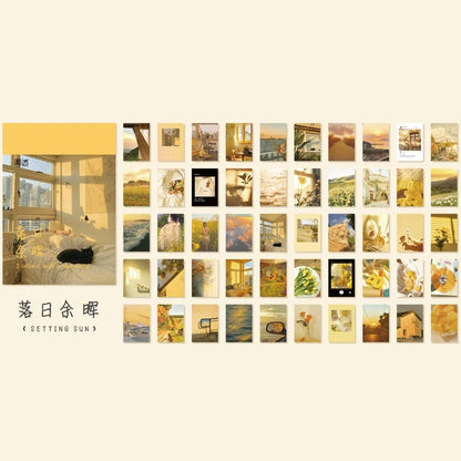 Natural Scenery Art Stickers Book - 50 Sheets Aesthetic Landscape