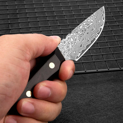 3.5" Damascus Steel VG10 Mini Pocket Fruit Knife Full Tang