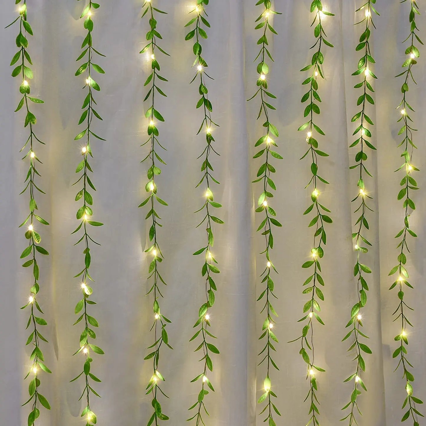 LED Artificial Ivy Garland 6ft Fake Vine String Lights Willow