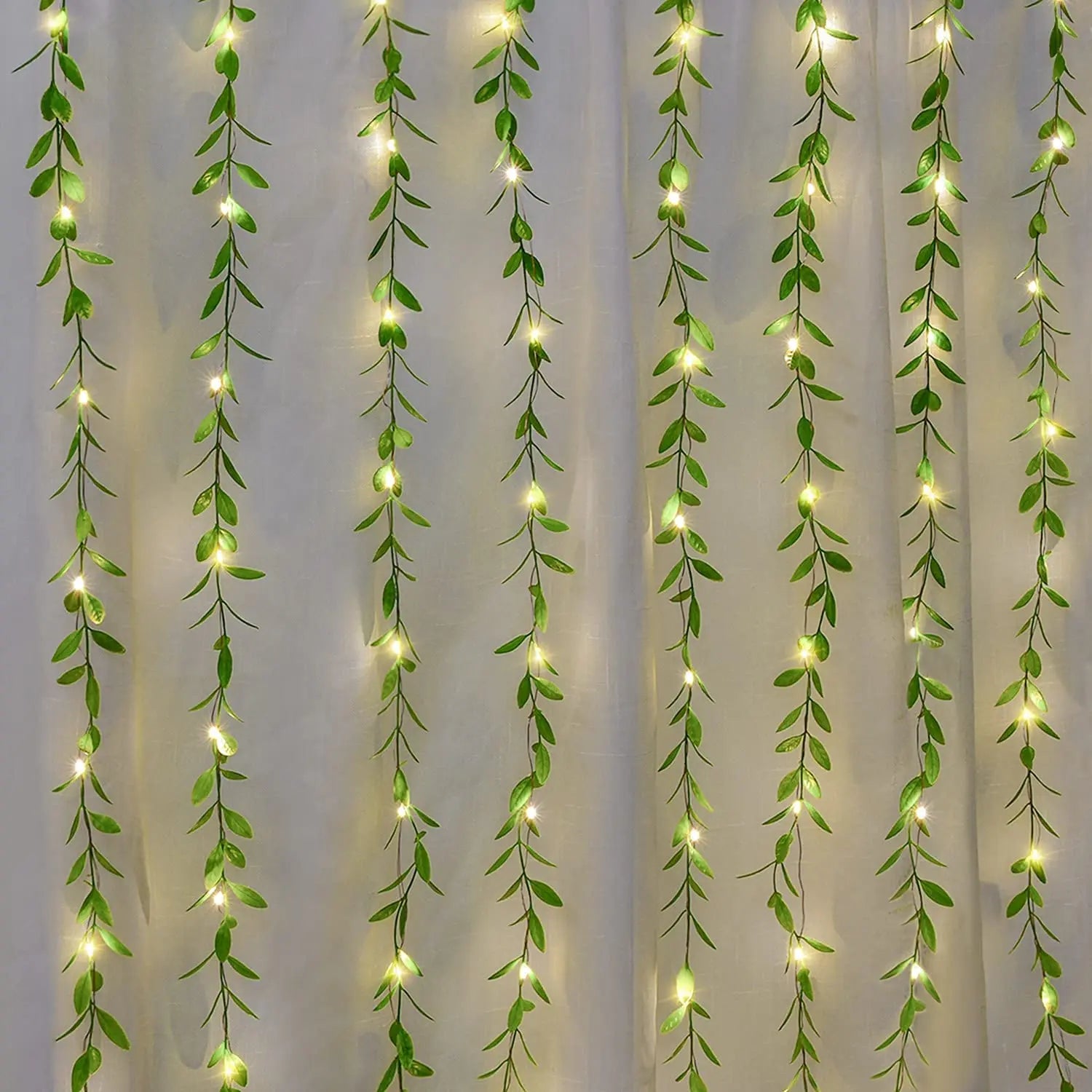 LED Artificial Ivy Garland 6ft Fake Vine String Lights Willow