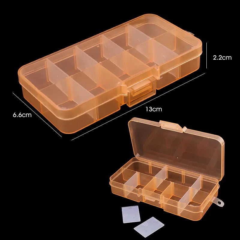 Adjustable Plastic Storage Organizer Box 10/15 Grid Jewelry Beads